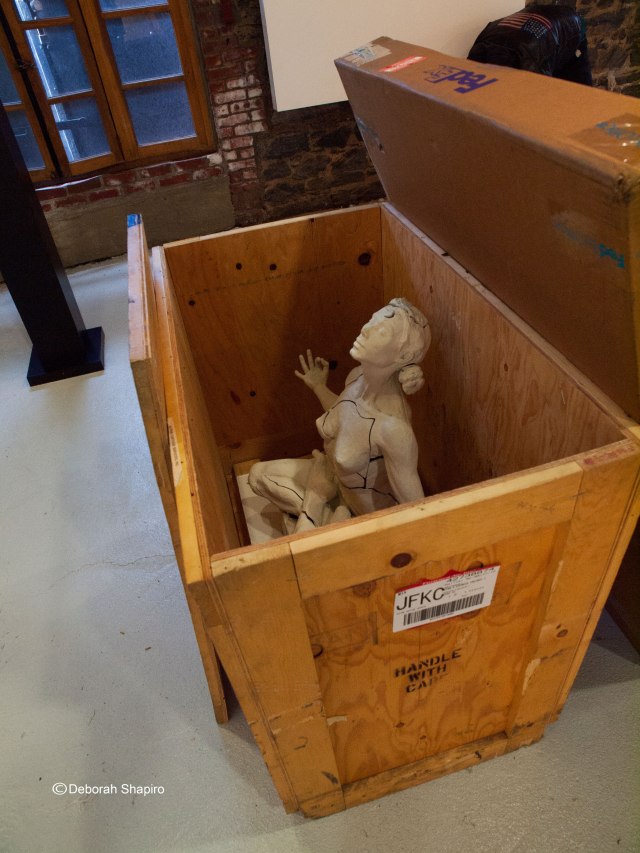 Setting up at an art show