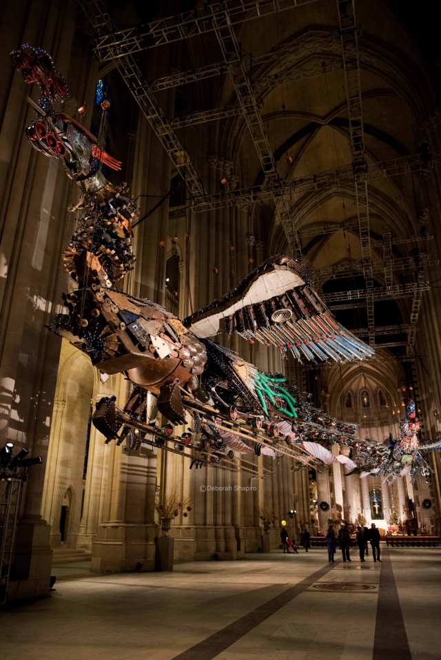 Sculpture by Xu Bing at the Cathedral of St John the Divine