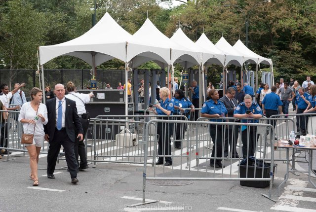 Central Park made into a security fortress