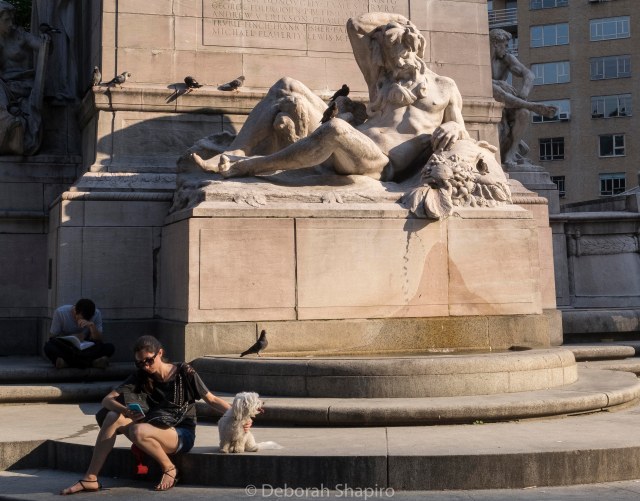 Summer solstice afternoon at Columbus Circle