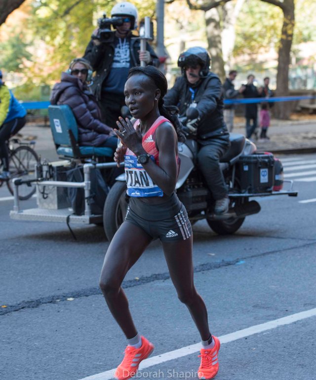 Mary Keitany cruising to her third New York Marathon victory