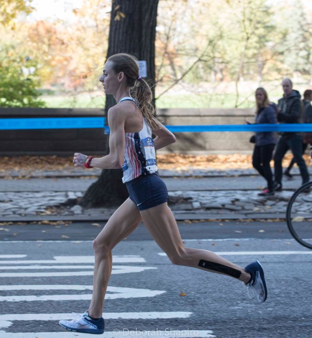US runner Molly Huddle took third place